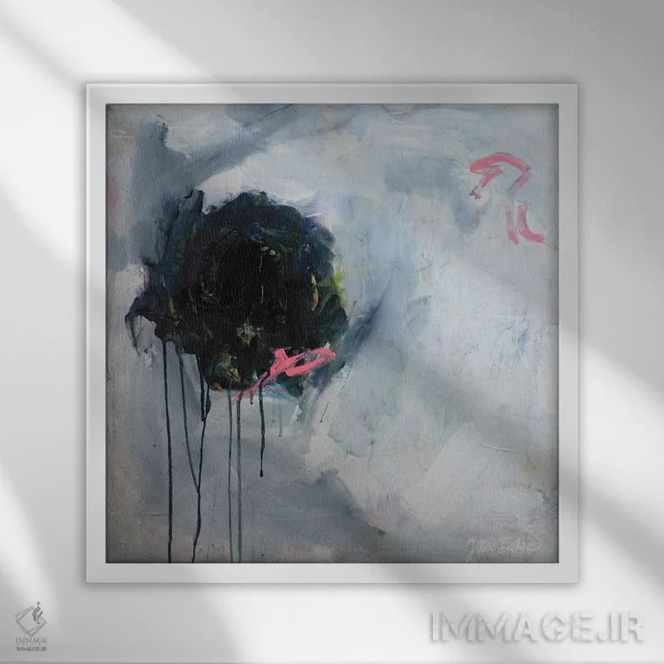 تابلو دکوراتیو مال او اثر جولیا بادو - نمای قابدار سفید