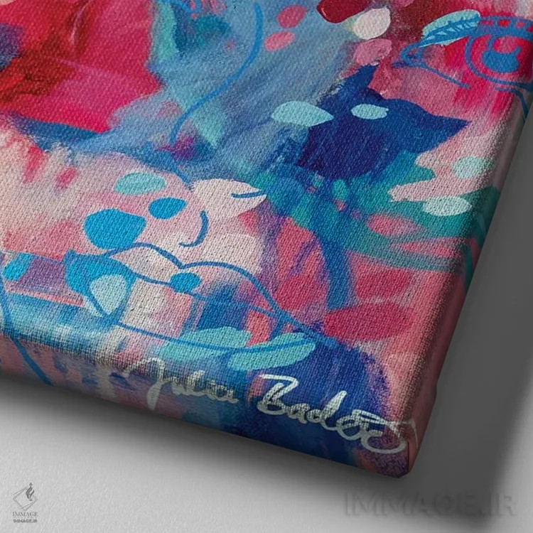 تابلو دکوراتیو تو چه می خواهی اثر جولیا بادو - نمای نزدیک بافت بوم