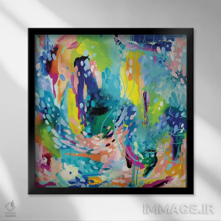 تابلو دکوراتیو پذیرفتن اثر جولیا بادو - نمای قابدار مشکی