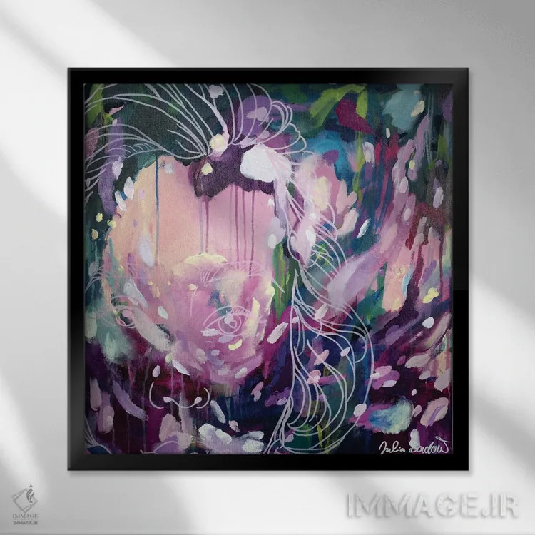 تابلو دکوراتیو بی باک اثر جولیا بادو - نمای قابدار مشکی