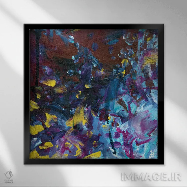 تابلو دکوراتیو عمق اثر جولیا بادو - نمای قابدار مشکی