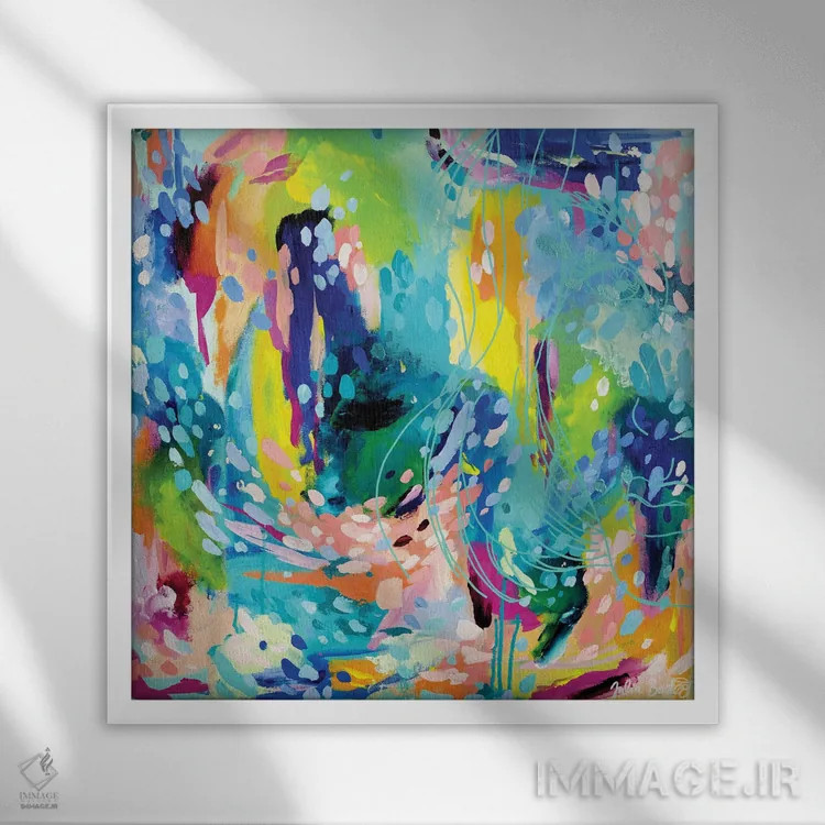 تابلو دکوراتیو پذیرفتن اثر جولیا بادو - نمای قابدار سفید