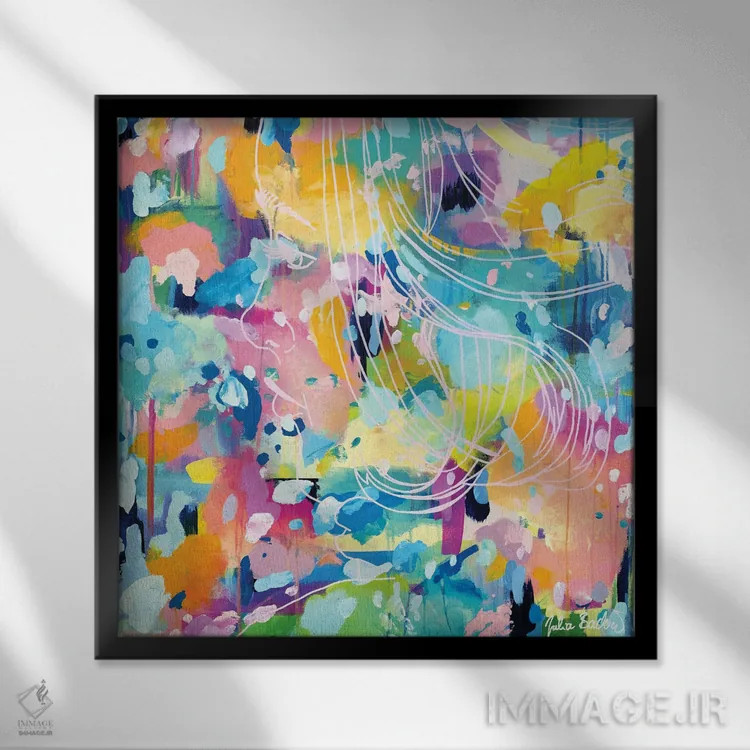 تابلو دکوراتیو زمان مخصوص خودم اثر جولیا بادو - نمای قابدار مشکی