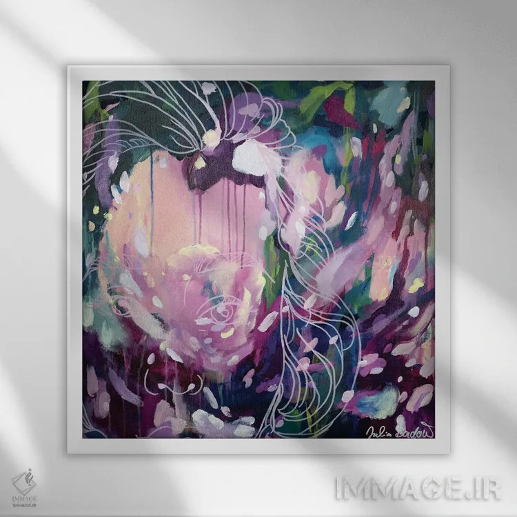 تابلو دکوراتیو بی باک اثر جولیا بادو - نمای قابدار سفید