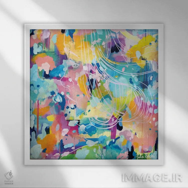 تابلو دکوراتیو زمان مخصوص خودم اثر جولیا بادو - نمای قابدار سفید