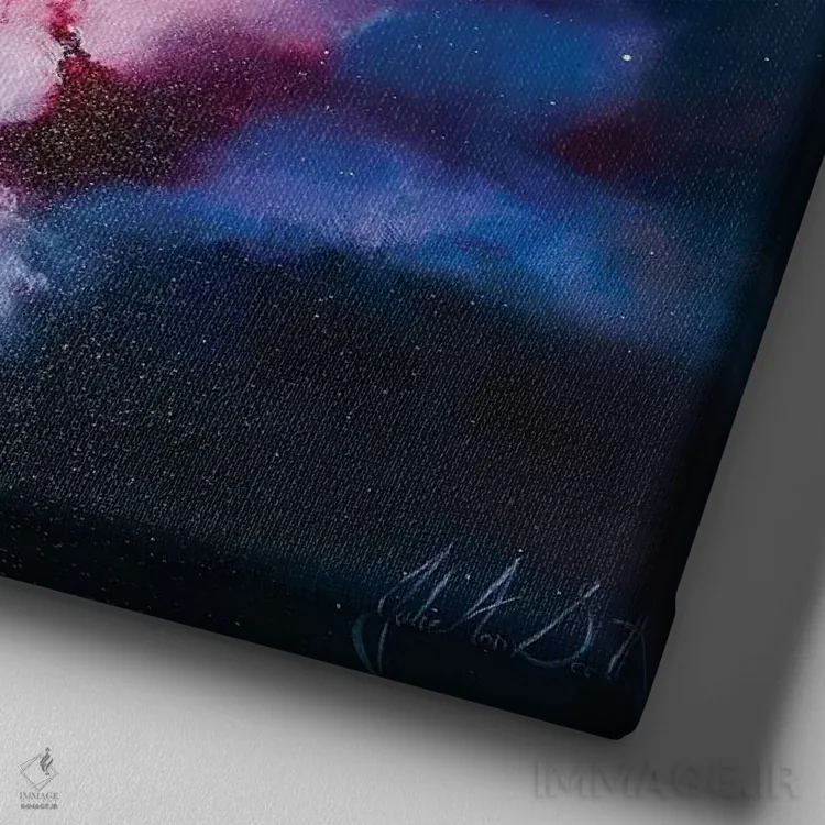 تابلو دکوراتیو آزاد شده ام اثر جولی ان اسکات - نمای نزدیک بافت بوم