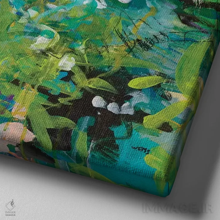 تابلو دکوراتیو دروازه باغ اثر یان وایس - نمای نزدیک بافت بوم