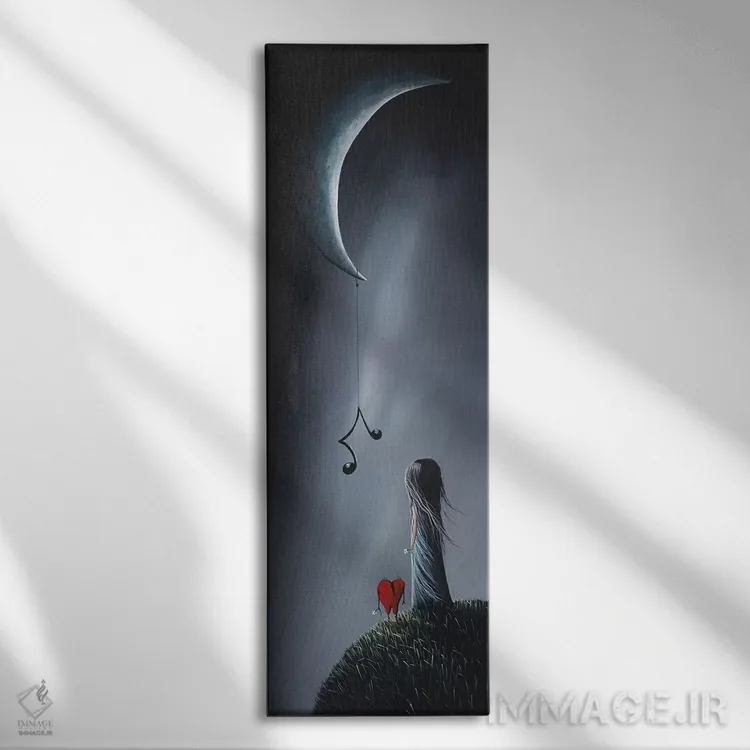 تابلو دکوراتیو آنها آهنگ عشق تو را حس می کنند اثر سالن هنری مون لایت - نمای روبهرو روی دیوار