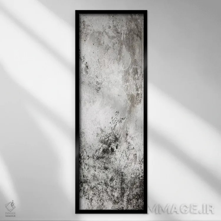تابلو دکوراتیو آرامش آشوب: دو حالت خنثی اثر میلی ویلا - نمای قابدار مشکی
