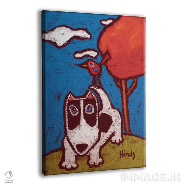 تابلو دکوراتیو واق واق اثر دیویدای هیندز - نمای پرسپکتیو محصول