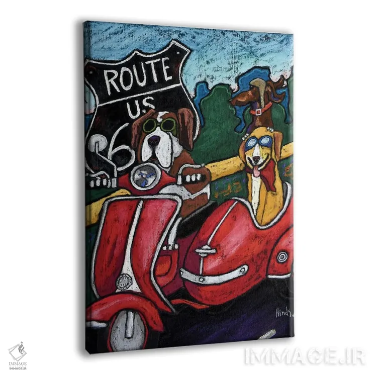 تابلو دکوراتیو سرگرمی در مسیر جاده ۶۶ II اثر دیویدای هیندز - نمای پرسپکتیو محصول