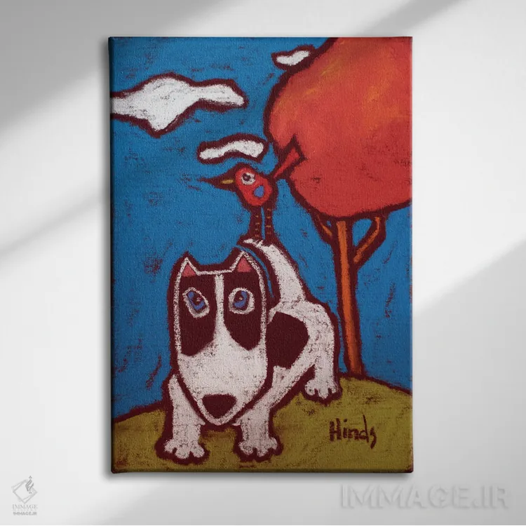 تابلو دکوراتیو واق واق اثر دیویدای هیندز - نمای روبهرو روی دیوار