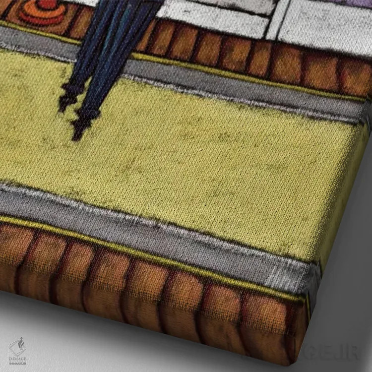 تابلو دکوراتیو نواختن برای جورج اثر دیویدای هیندز - نمای نزدیک بافت بوم