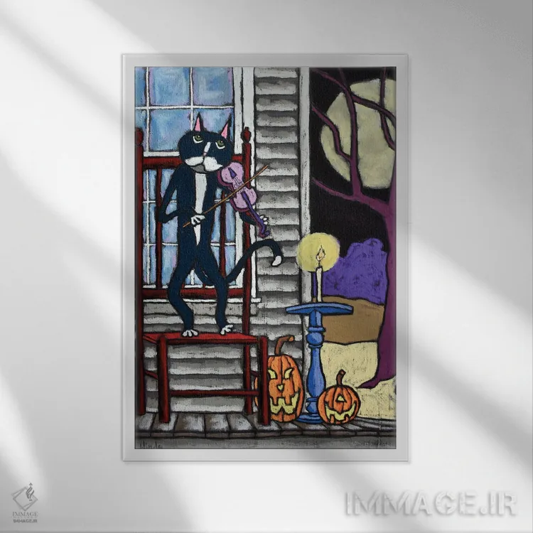 تابلو دکوراتیو صدای سکوت اثر دیویدای هیندز - نمای قابدار سفید