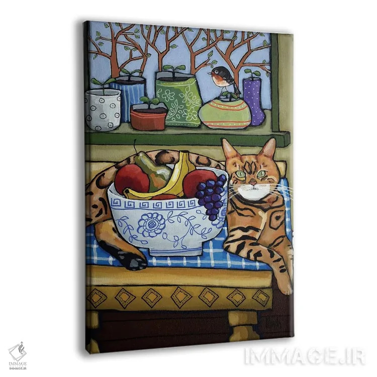 تابلو دکوراتیو گربه بنگال اثر دیویدای هیندز - نمای پرسپکتیو محصول