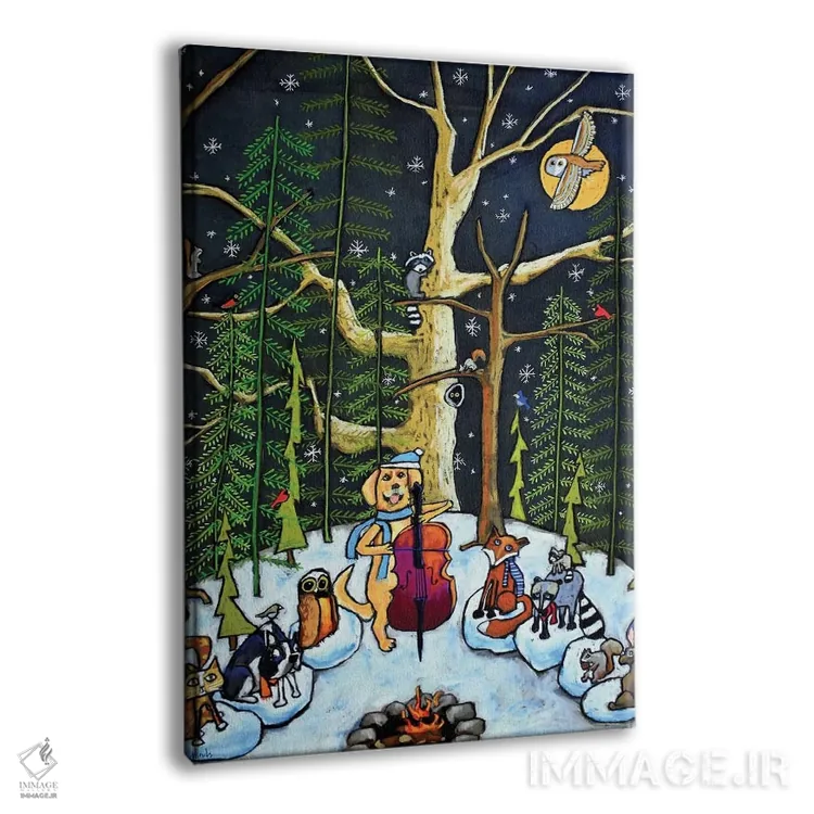 تابلو دکوراتیو سرود شبانه اثر دیویدای هیندز - نمای پرسپکتیو محصول