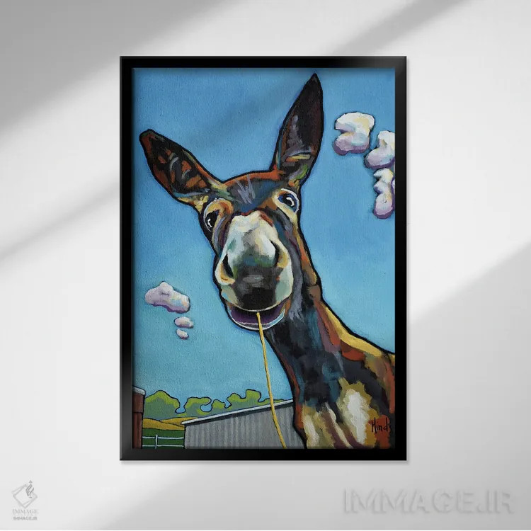 تابلو دکوراتیو سرم در ابرهاست اثر دیویدای هیندز - نمای قابدار مشکی