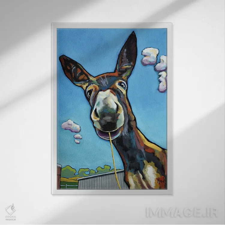 تابلو دکوراتیو سرم در ابرهاست اثر دیویدای هیندز - نمای قابدار سفید