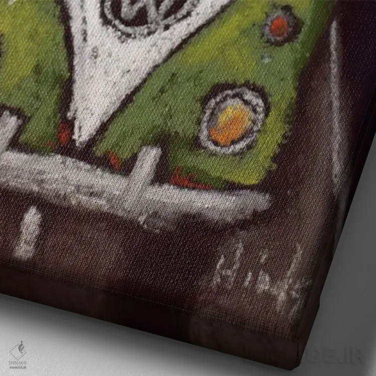 تابلو دکوراتیو سانتا می آید اثر دیویدای هیندز - نمای نزدیک بافت بوم