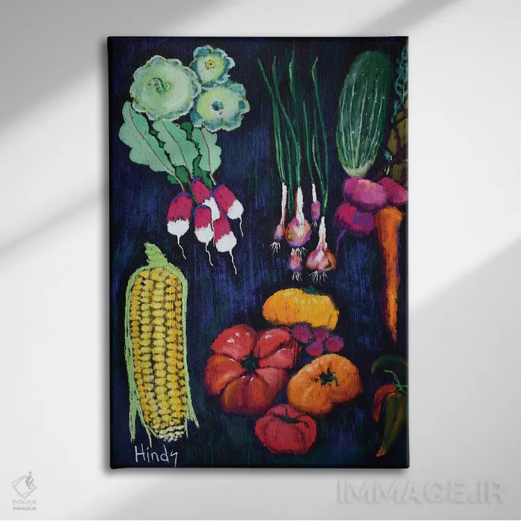 تابلو دکوراتیو نعمت باغچه اثر دیویدای هیندز - نمای روبهرو روی دیوار