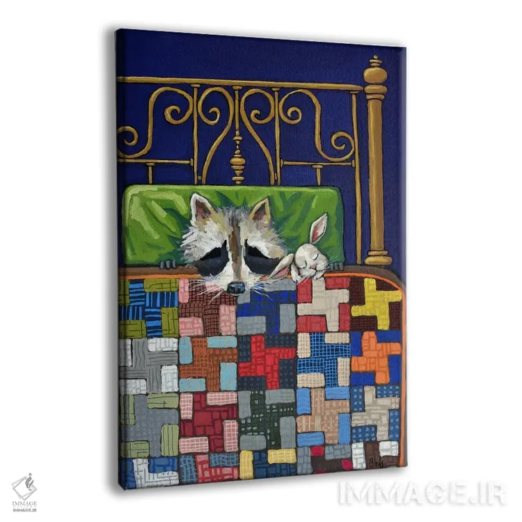 تابلو دکوراتیو دوستان بغل کردنی اثر دیویدای هیندز - نمای پرسپکتیو محصول