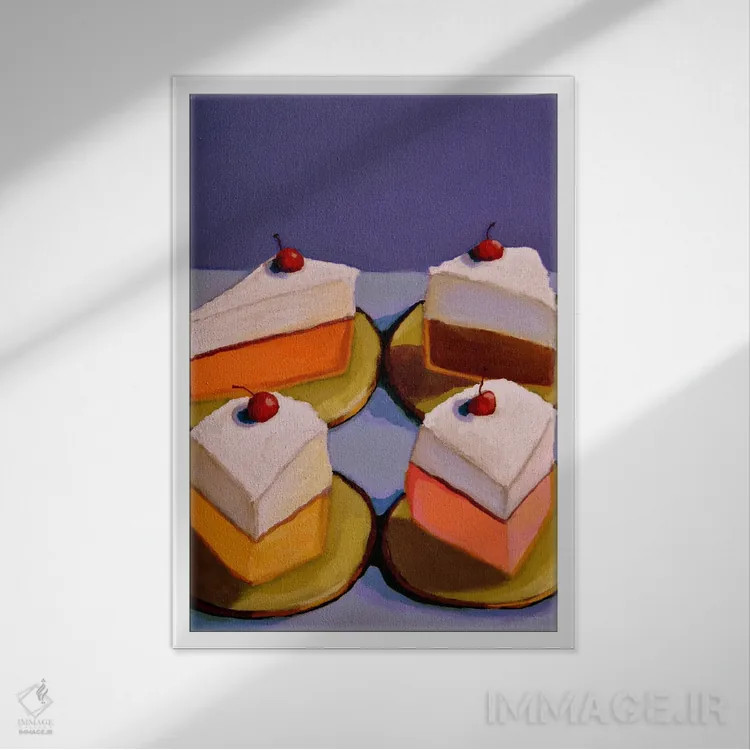 تابلو دکوراتیو دندان شیرینی دوست اثر دیویدای هیندز - نمای قابدار سفید