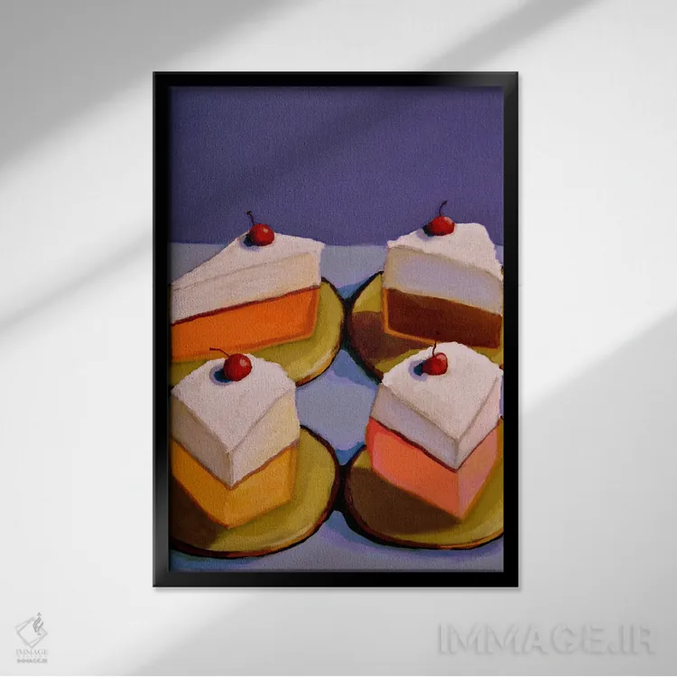 تابلو دکوراتیو دندان شیرینی دوست اثر دیویدای هیندز - نمای قابدار مشکی