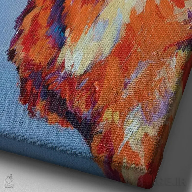 تابلو دکوراتیو تاملات شفق اثر دریک هیگینز - نمای نزدیک بافت بوم