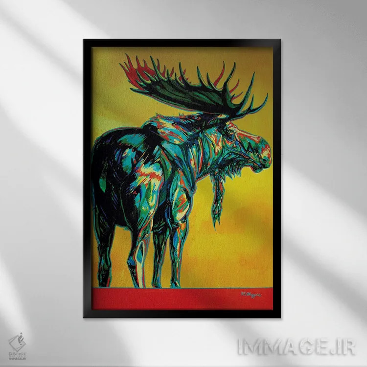 تابلو دکوراتیو غروب آفتاب اثر دریک هیگینز - نمای قابدار مشکی