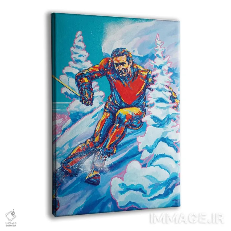 تابلو دکوراتیو پودر شامپاین اثر دریک هیگینز - نمای پرسپکتیو محصول