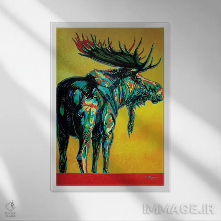 تابلو دکوراتیو غروب آفتاب اثر دریک هیگینز - نمای قابدار سفید