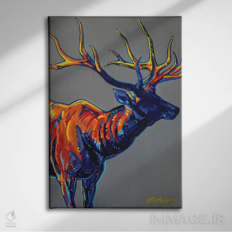 تابلو دکوراتیو در سایه ها اثر دریک هیگینز - نمای روبهرو روی دیوار