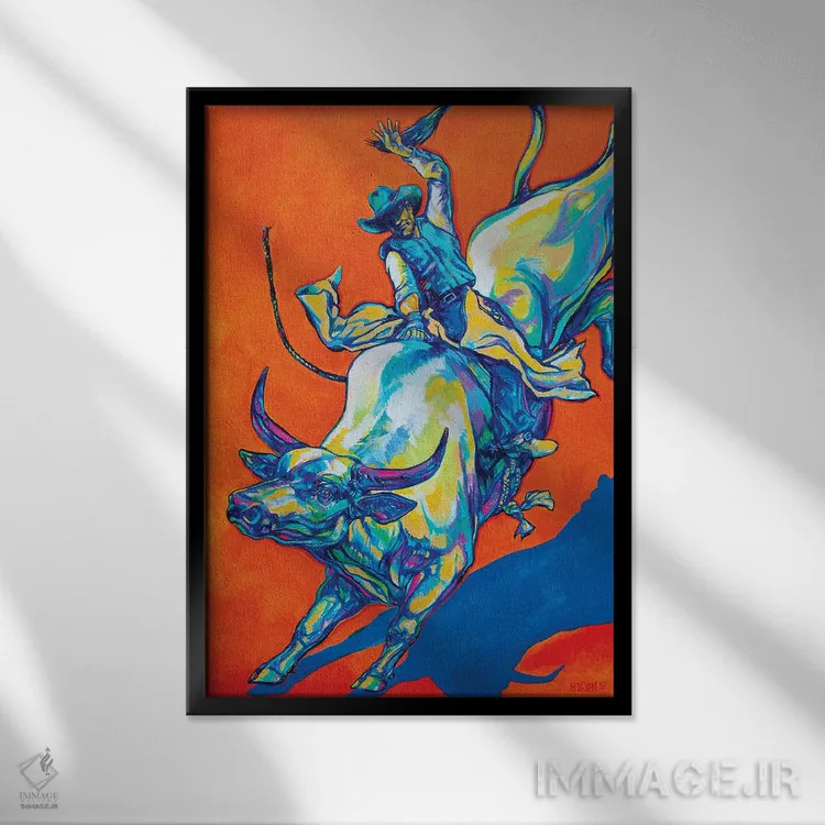 تابلو دکوراتیو هشت ثانیه جنون اثر دریک هیگینز - نمای قابدار مشکی