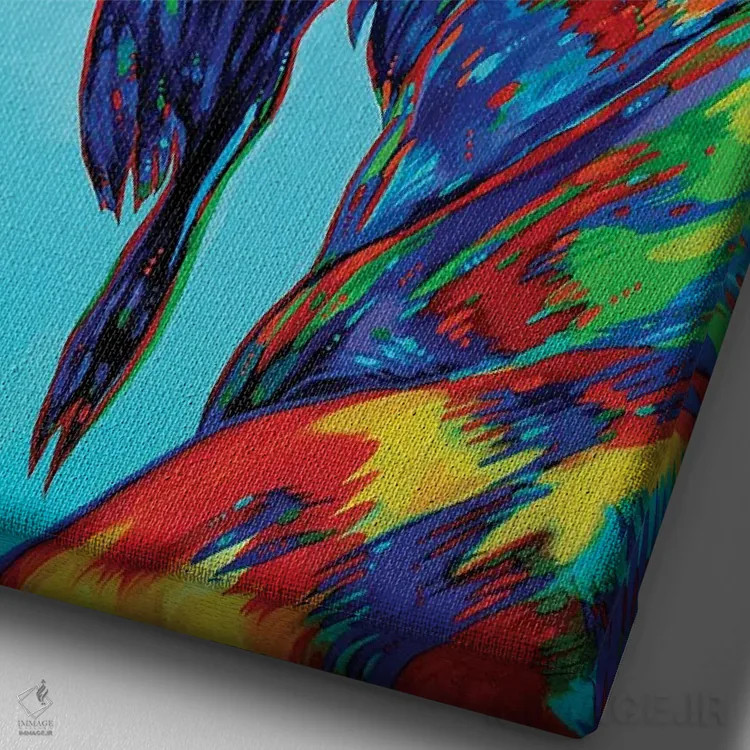 تابلو دکوراتیو نگاه به گذشته اثر دریک هیگینز - نمای نزدیک بافت بوم