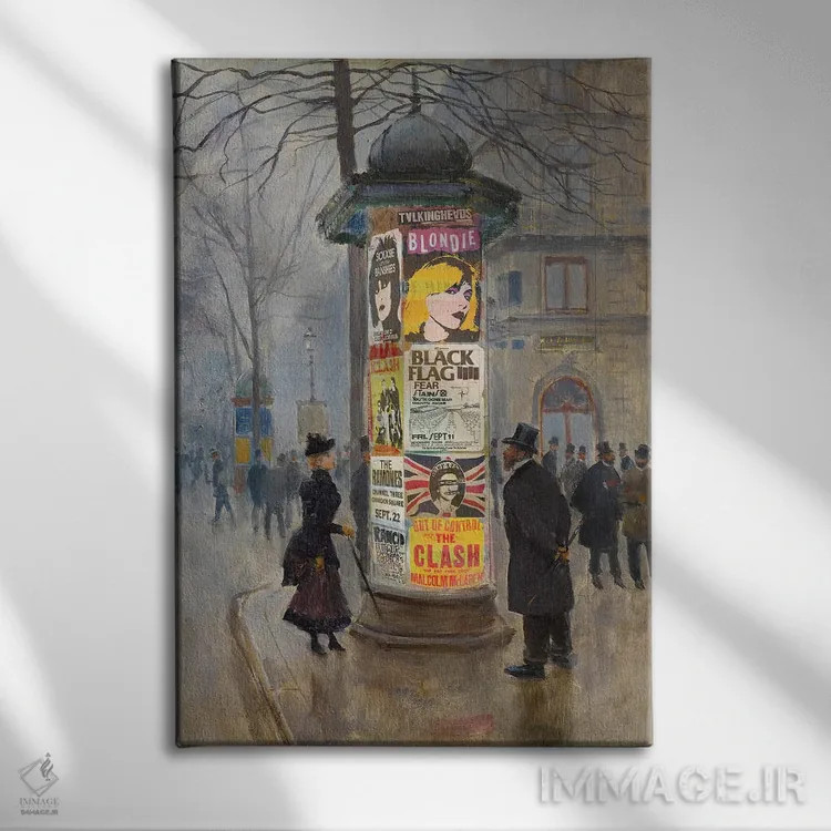 تابلو دکوراتیو کنسرت های پانک اثر دیکاتمی - نمای روبهرو روی دیوار