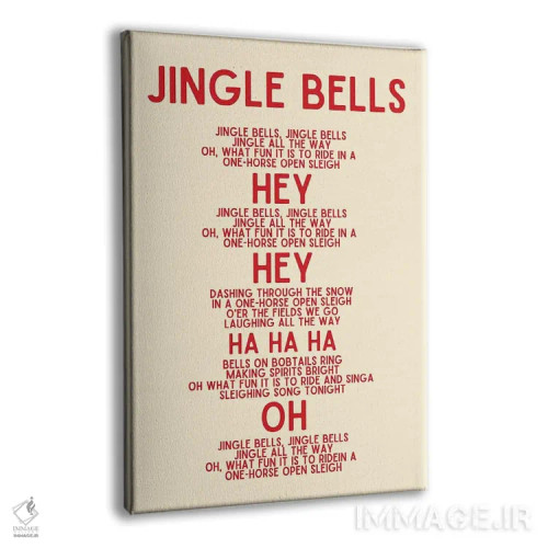 تابلو دکوراتیو متن سرود کریسمس زنگوله ها اثر پیج ترنر - نمای پرسپکتیو محصول