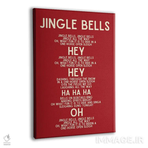 تابلو دکوراتیو متن سرود کریسمس زنگوله ها اثر پیج ترنر - نمای پرسپکتیو محصول