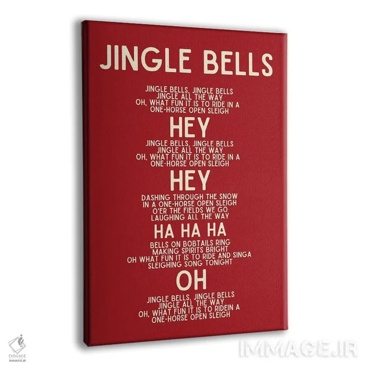 تابلو دکوراتیو متن سرود کریسمس زنگوله ها اثر پیج ترنر - نمای پرسپکتیو محصول