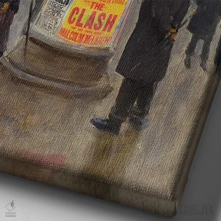 تابلو دکوراتیو کنسرت های پانک اثر دیکاتمی - نمای نزدیک بافت بوم