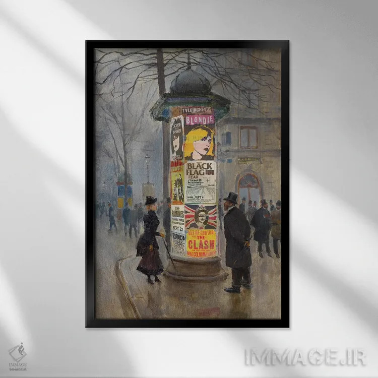 تابلو دکوراتیو کنسرت های پانک اثر دیکاتمی - نمای قابدار مشکی