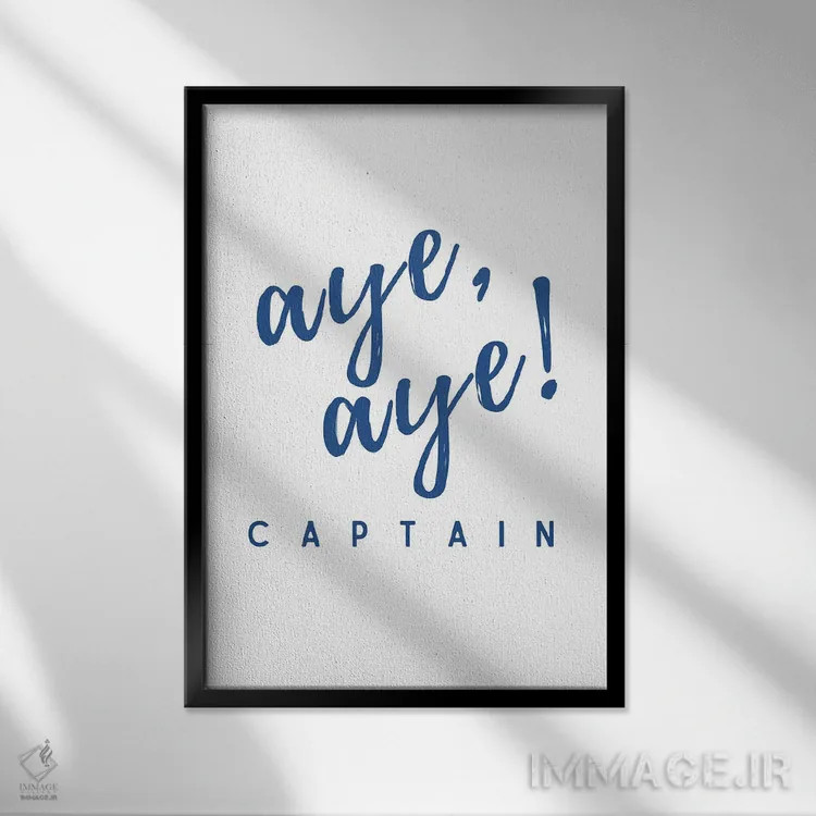 تابلو دکوراتیو دریایی و ناوی، چشم چپ کاپیتان! اثر پیج ترنر - نمای قابدار مشکی
