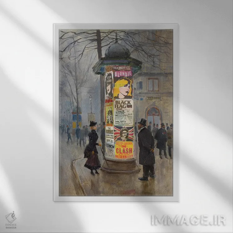 تابلو دکوراتیو کنسرت های پانک اثر دیکاتمی - نمای قابدار سفید