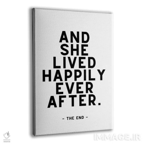 تابلو دکوراتیو و او تا ابد با خوشبختی زندگی کرد اثر پیج ترنر - نمای پرسپکتیو محصول