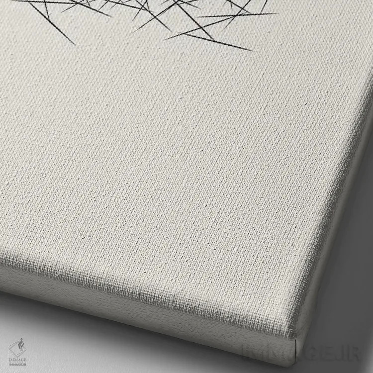 تابلو مینیمال مجموعه لانه اثر پیج ترنر - نمای نزدیک بافت بوم