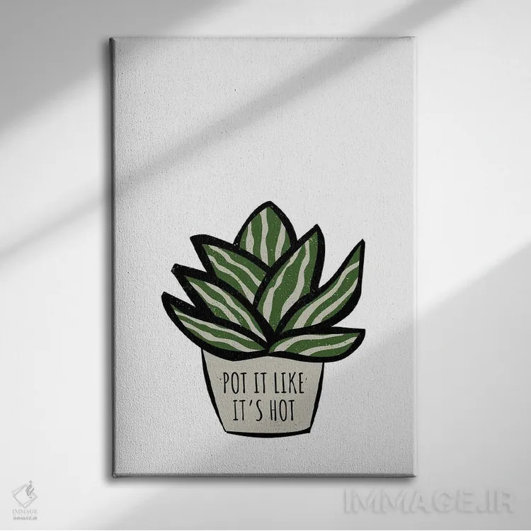 تابلو مینیمال گلدونت رو مثل داغ ها بکار! اثر پیج ترنر - نمای روبهرو روی دیوار