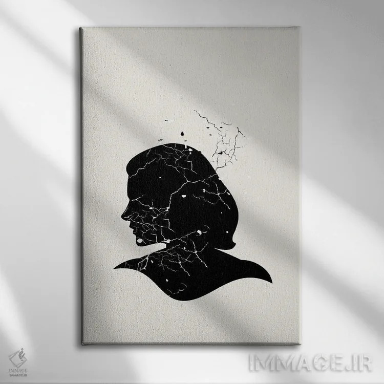 تابلو مدرن مجموعه سیلوئت خال خالی اثر پیج ترنر - نمای روبهرو روی دیوار