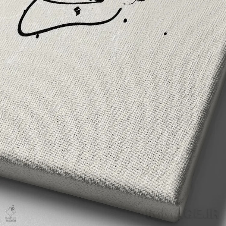 تابلو مینیمال مجموعه چهره خال خالی اثر پیج ترنر - نمای نزدیک بافت بوم