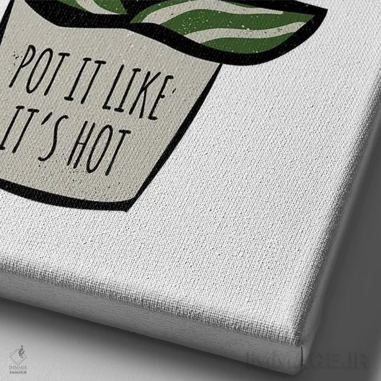 تابلو مینیمال گلدونت رو مثل داغ ها بکار! اثر پیج ترنر - نمای نزدیک بافت بوم