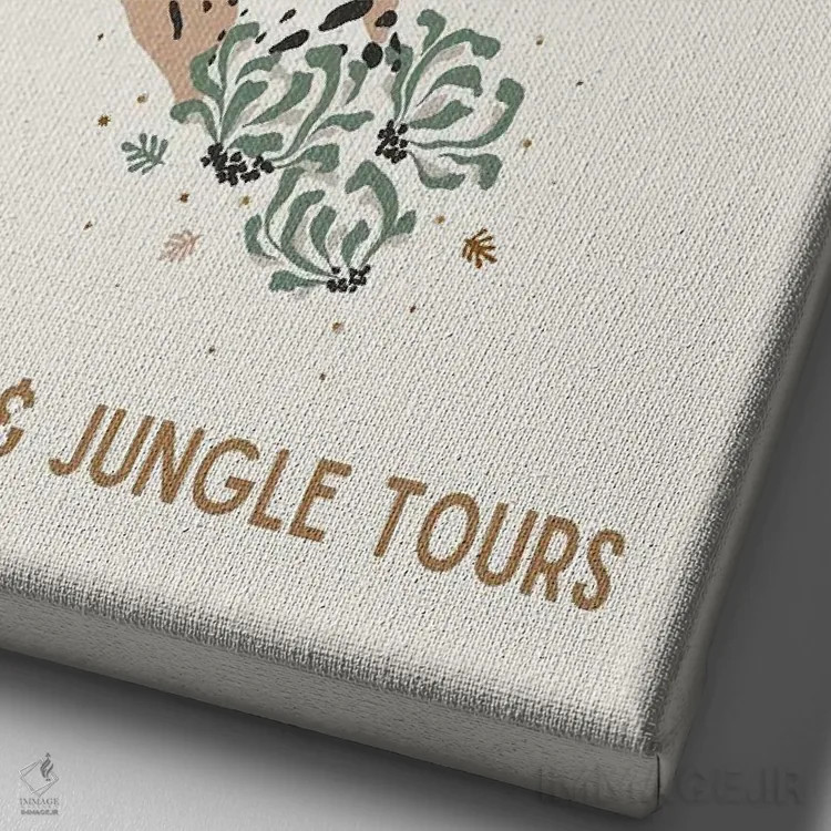 تابلو دکوراتیو مجموعه سافاری اثر پیج ترنر - نمای نزدیک بافت بوم