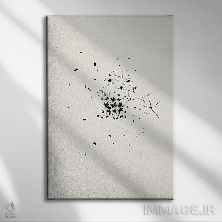 تابلو مدرن پروانه های تازه متولد شده اثر پیج ترنر - نمای روبهرو روی دیوار